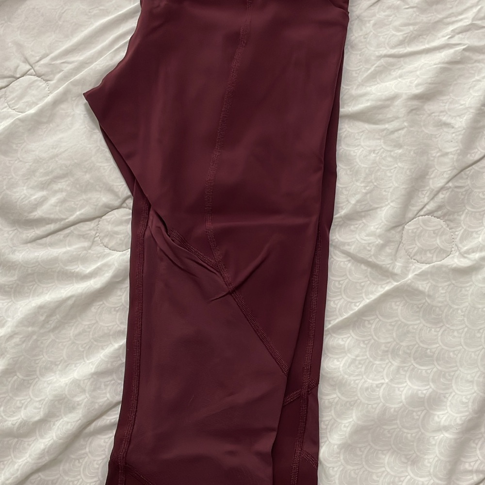 Lululemon Athletica Maroon Leggings